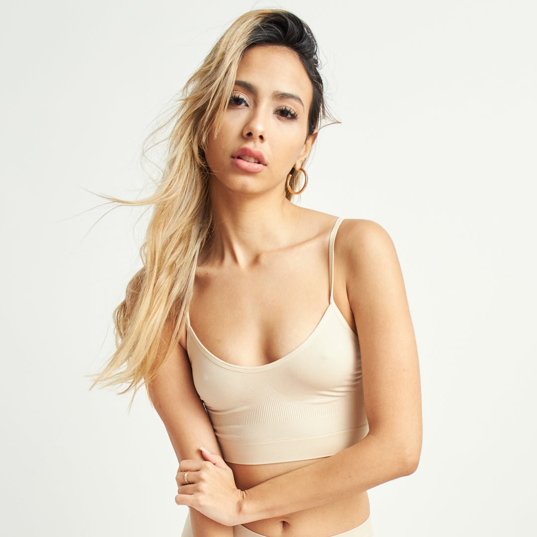 SOFT CAMI BRA TOP, BRABAR, SUPER SOFT CAMI BRALETTE. Bras for Tween and Teenage Girls. Bralette Sports Bra, fit A - DDD Tan