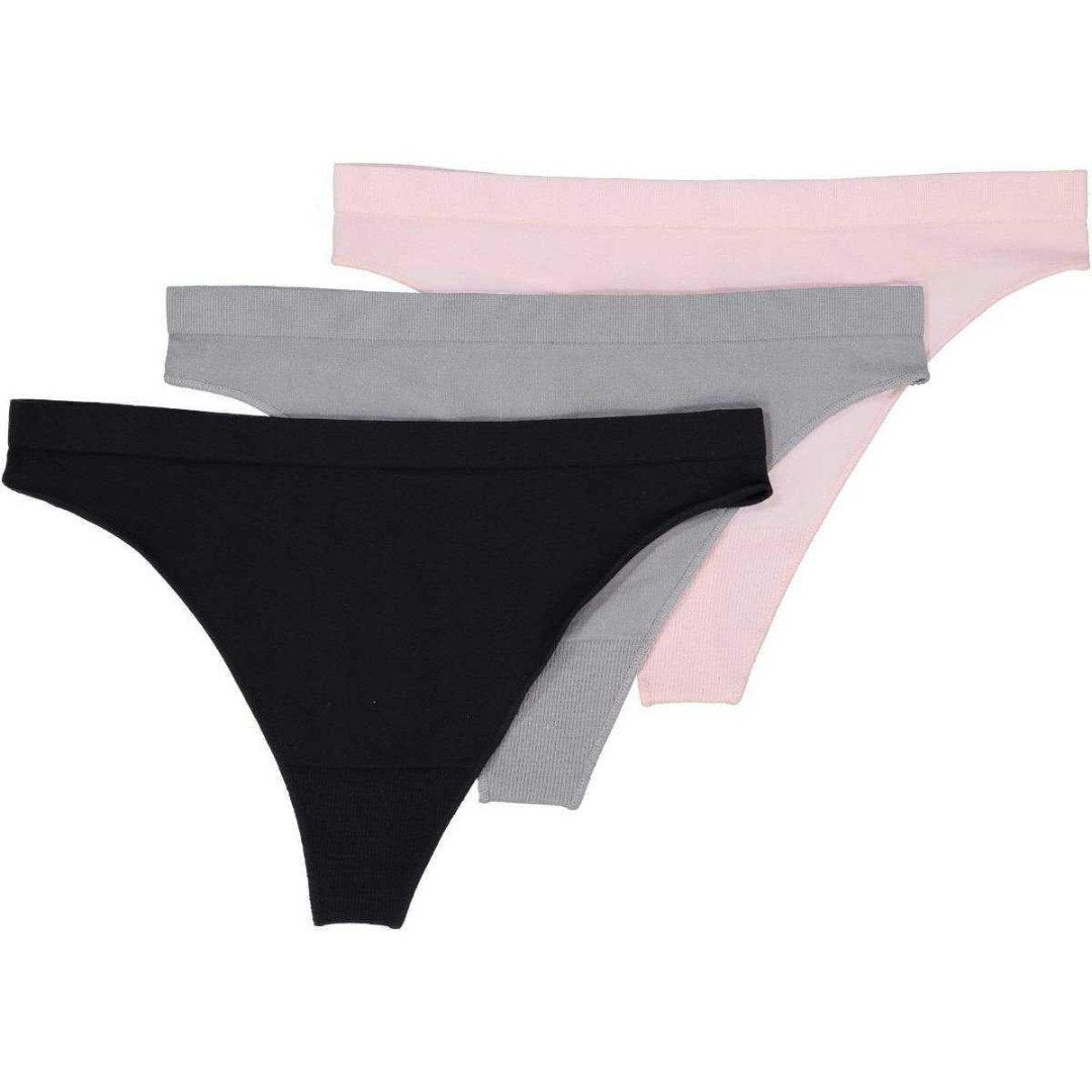 UNDIES COMFY HI-LEG THONG UNDERWEAR | 3 pack, BRABAR, SEAMLESS UNDERWEAR, , Smooth, Seamless, Invisible Underwear