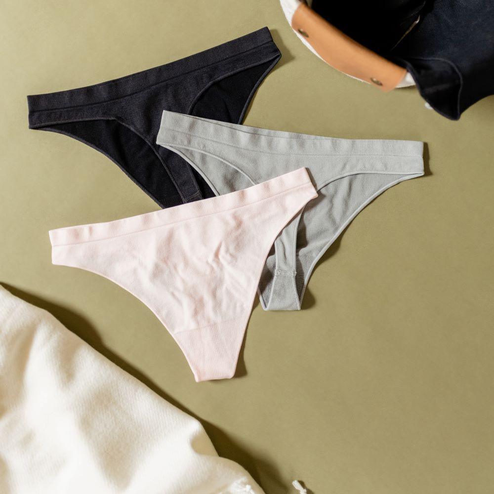 UNDIES COMFY HI-LEG THONG UNDERWEAR | 3 pack, BRABAR, SEAMLESS UNDERWEAR, small, Smooth, Seamless, Invisible Underwear