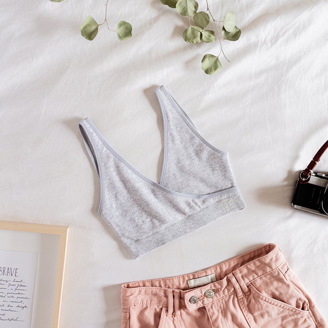 COTTON STRETCH RIB U BACK BRA BRABAR COTTON SPORTS BRALETTE for teen girls and women, fits AA to DDD cup sizes. Wireless Bra