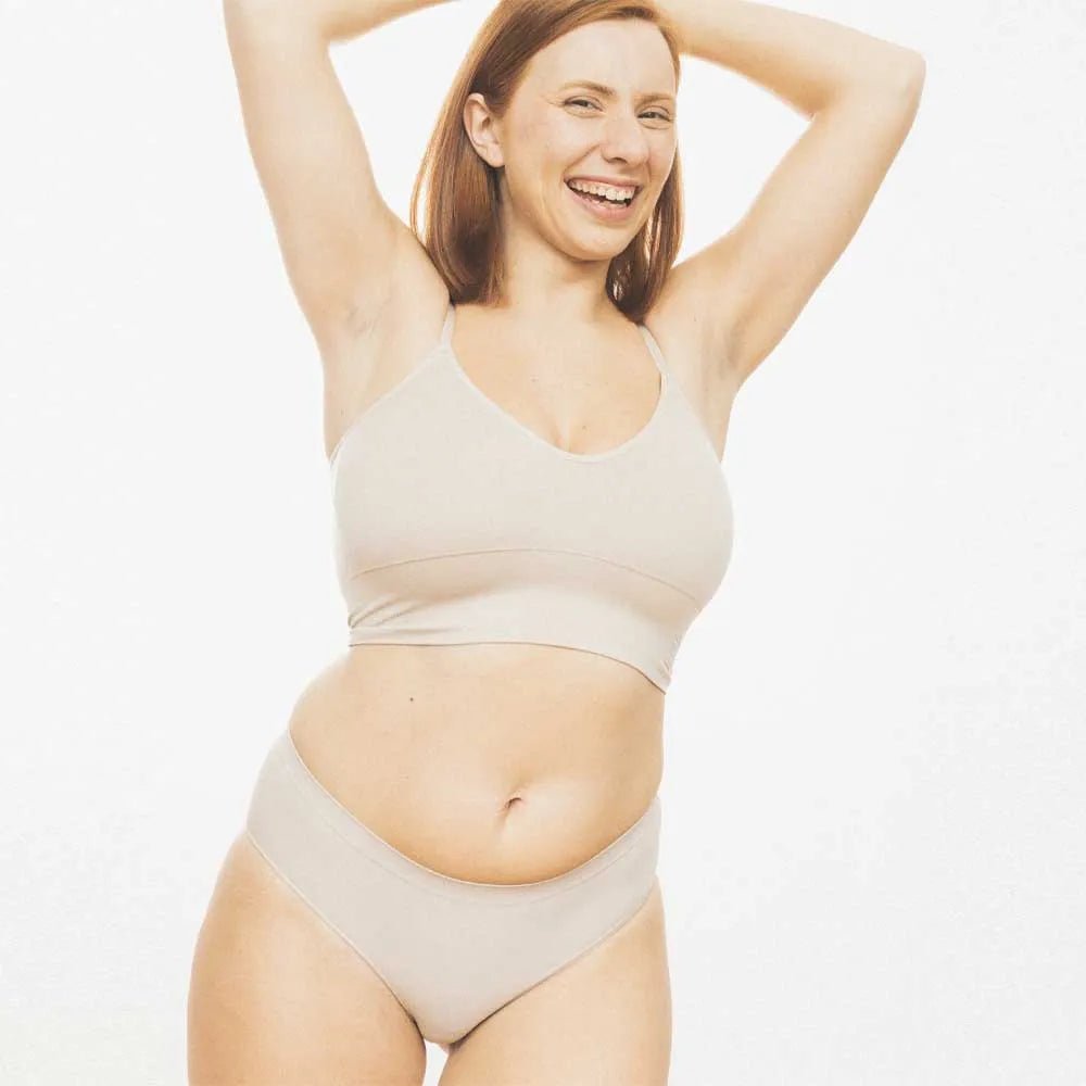 EVERYDAY LONGLINE CAMI BRA Top Bralette for teen girls and women, fits AA to DDD cup sizes. BRABAR mushroom 858992007527