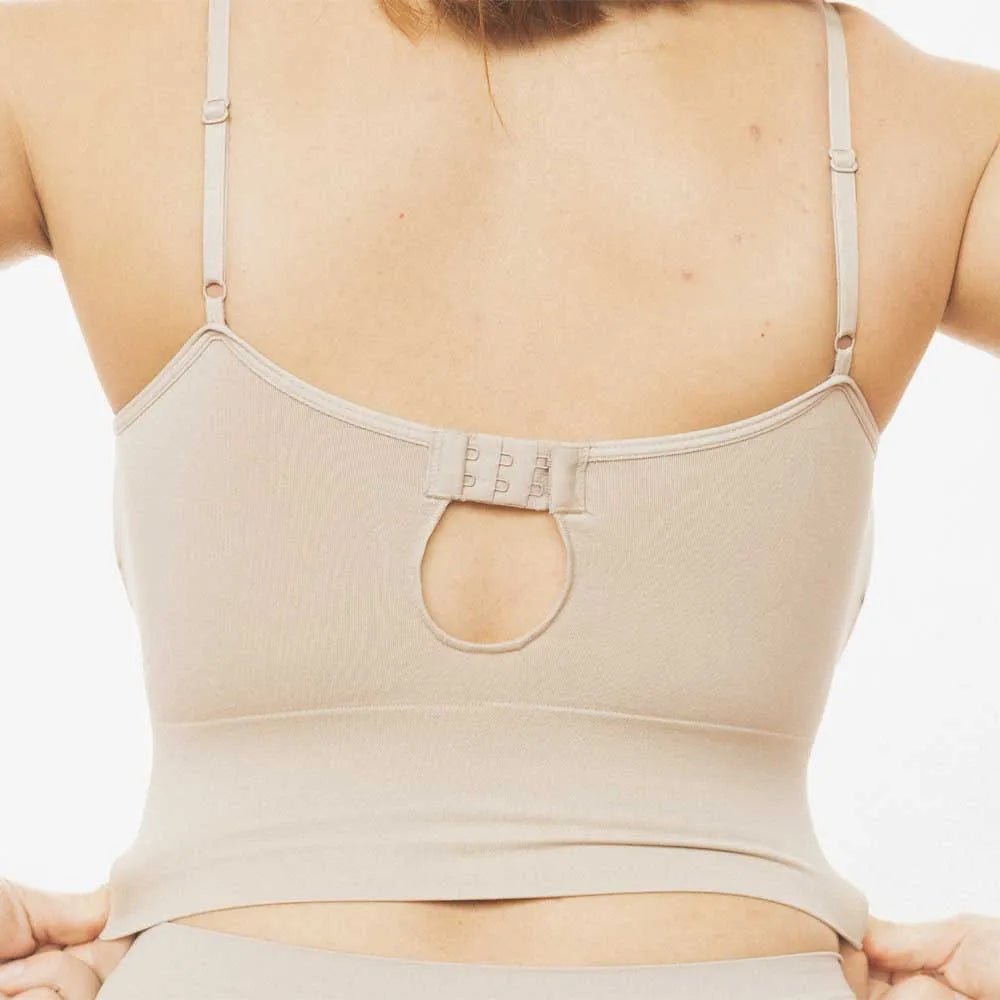 EVERYDAY LONGLINE CAMI BRA Top Bralette for teen girls and women, fits AA to DDD cup sizes. BRABAR mushroom 858992007527