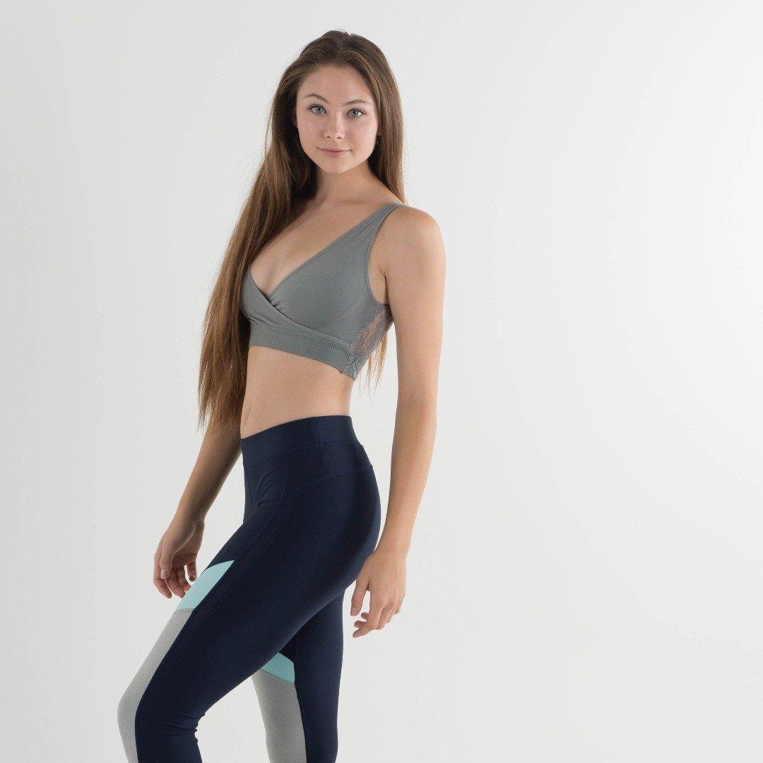 HUG COMFORTABLE AND STRETCHABLE LACE BRALETTE: 
Supportive  HUG Sports Bra with lace back for tween and Teen girls A - D cup