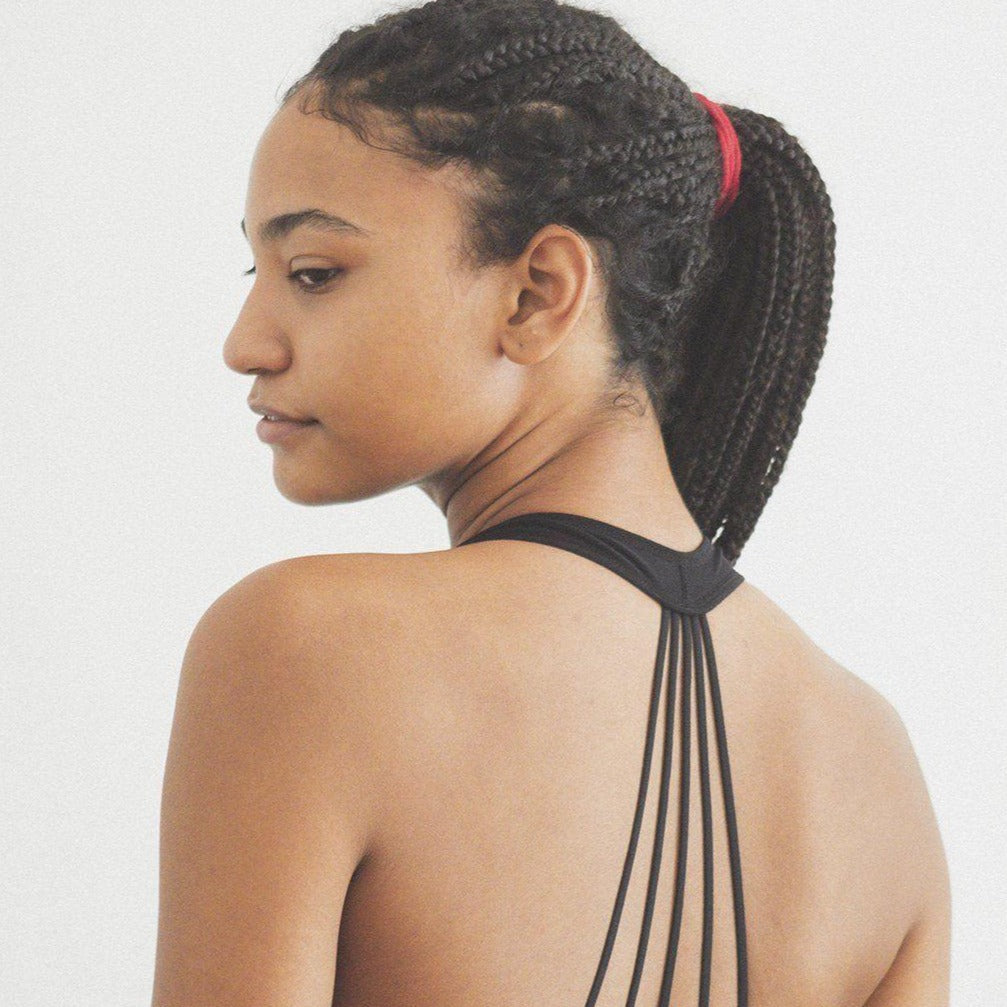 HUG STRAPPY HALTER BRA, BRABAR, SPORTS BRA. Bras for Tween and Teenage Girls. Teenager Bralettes Sports Bra, fits A - D black