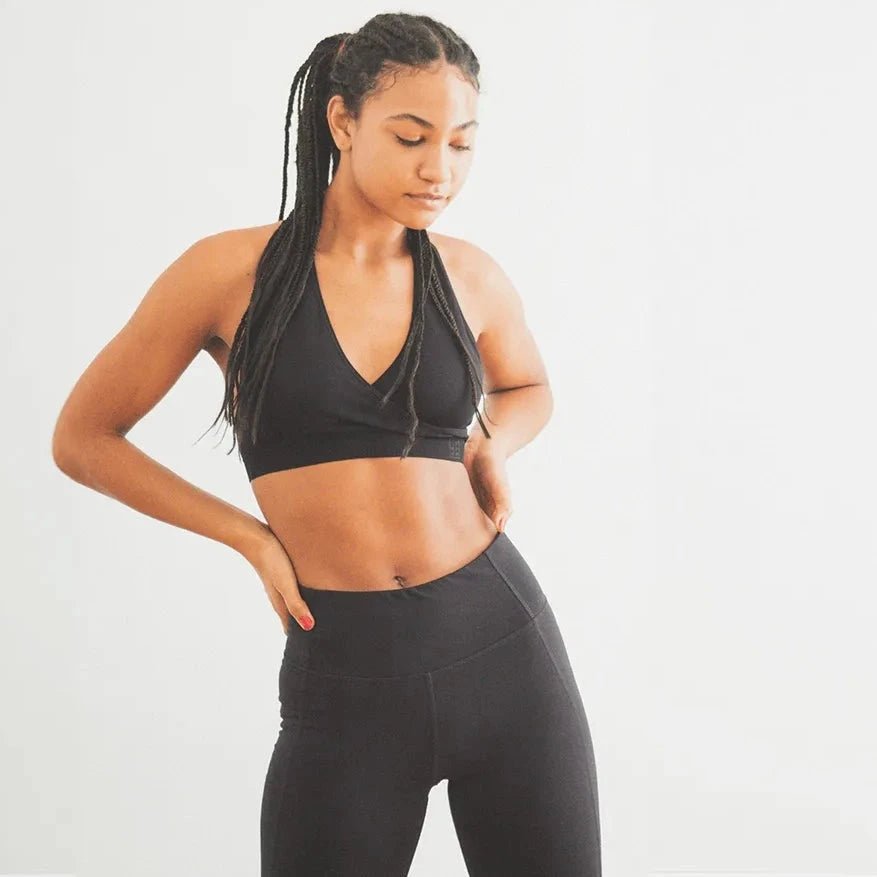 HUG STRAPPY HALTER BRA, BRABAR, SPORTS BRA. Bras for Tween and Teenage Girls. Teen black Bralettes Sports Bra, fits A to D