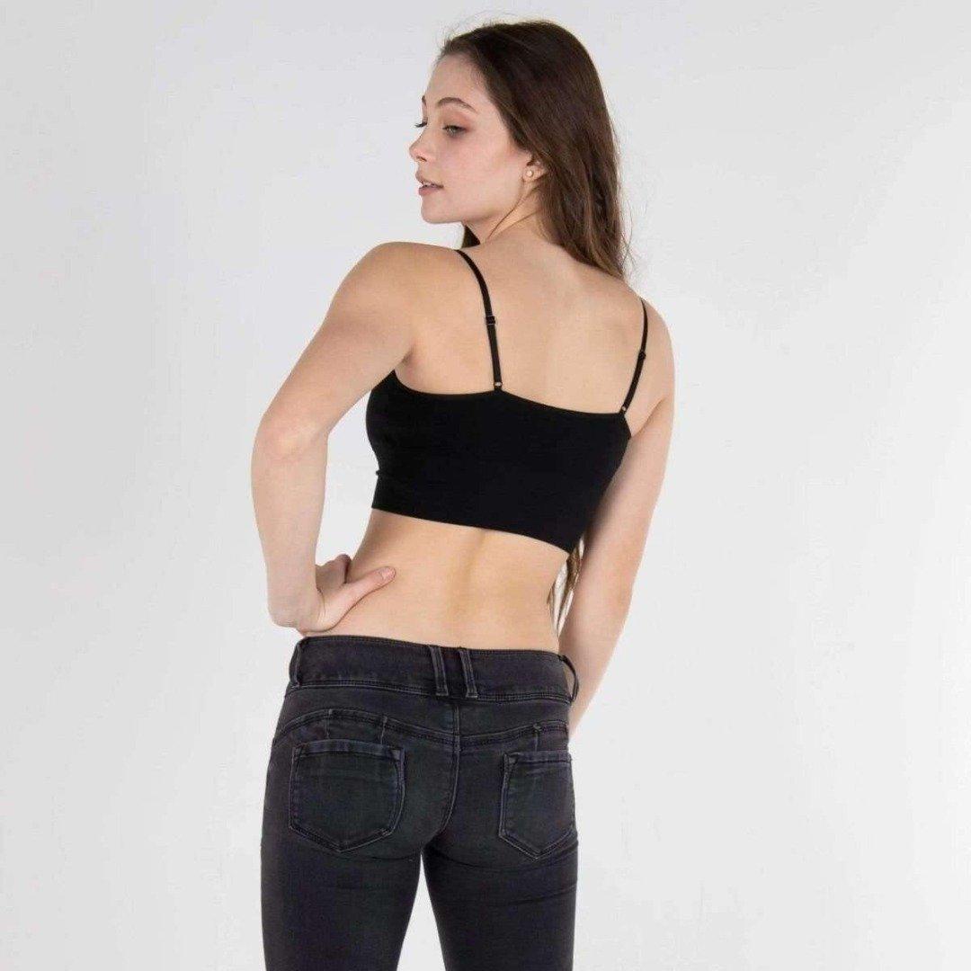 SOFT CAMI BRA TOP, BRABAR, SUPER SOFT CAMI BRALETTE. Bras for Tween and Teenage Girls. Bralette Sports Bra, fit A - DDD Black