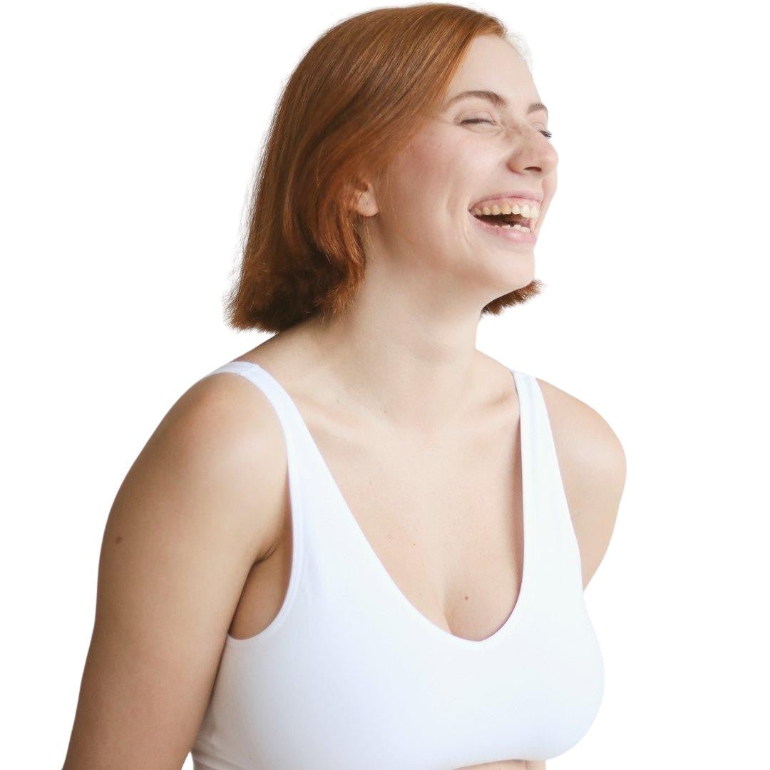 SOFT V CROP TOP BRALETTE LOUNGE BRA by BRABAR. Sports bralette, wireless bra fits A-D cup sizes. Perfect for teens and women