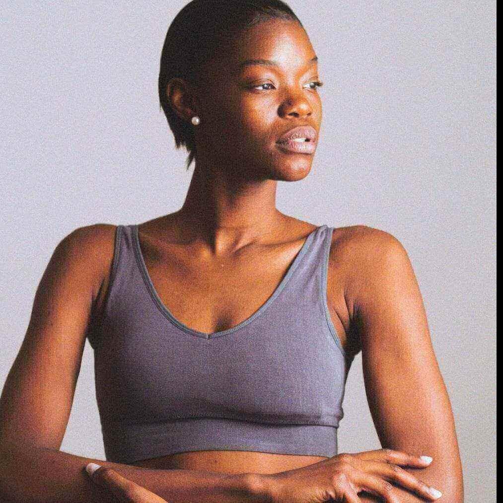 SOFT V LACE CROP BRALETTE by BRABAR. Reversible lace back bra top fits A, B, C, D, DD/E, DDD/F cup sizes. Best Teen bralettes