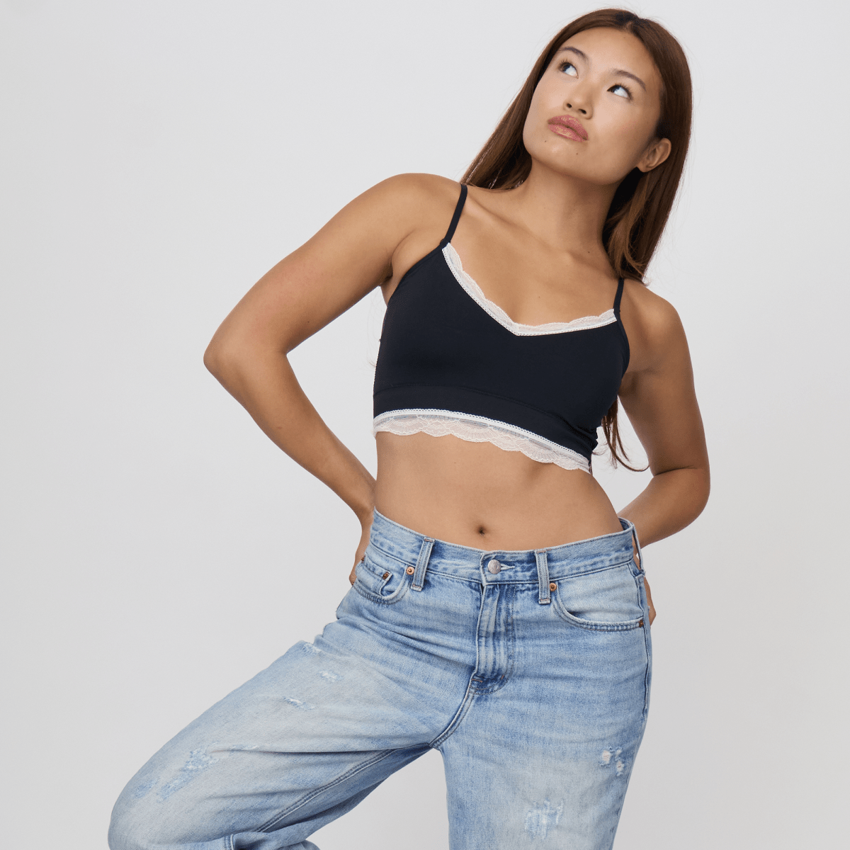 EVERYDAY LONGLINE CAMI BRA w LACECAMI BRA TOPBRABAR