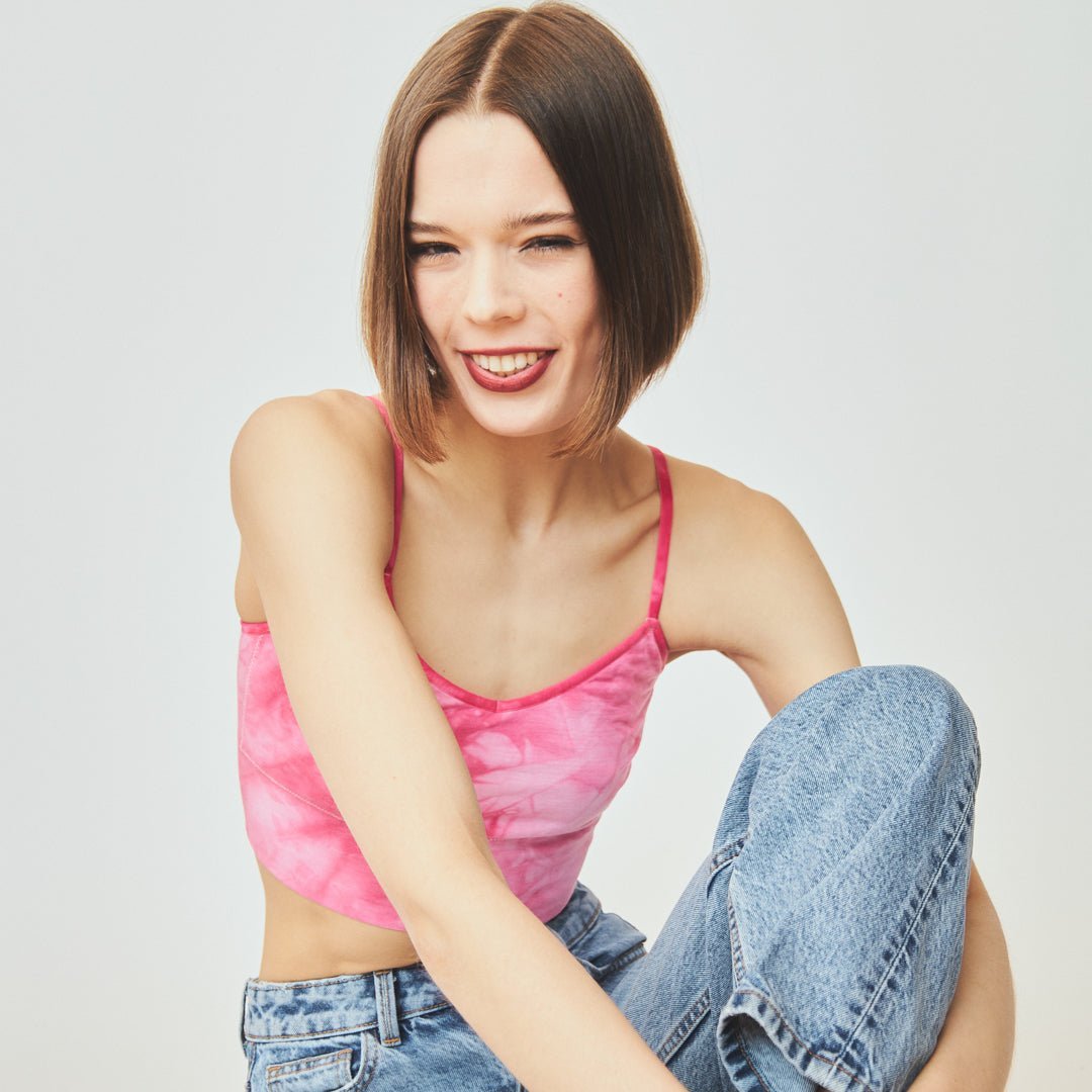 Soft Cami Bra Top Fashion by BRABAR in Ash, front view